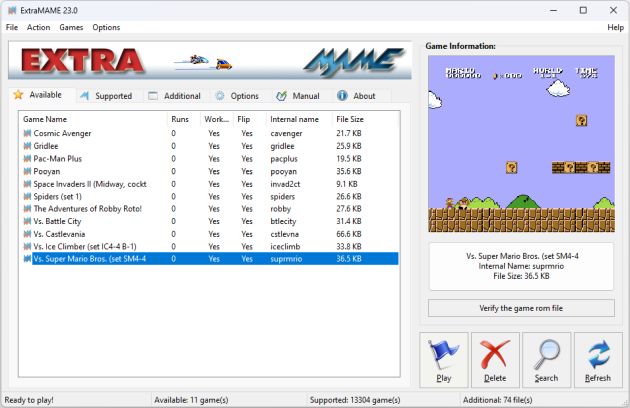 ExtraMAME x64 Windows 11 download